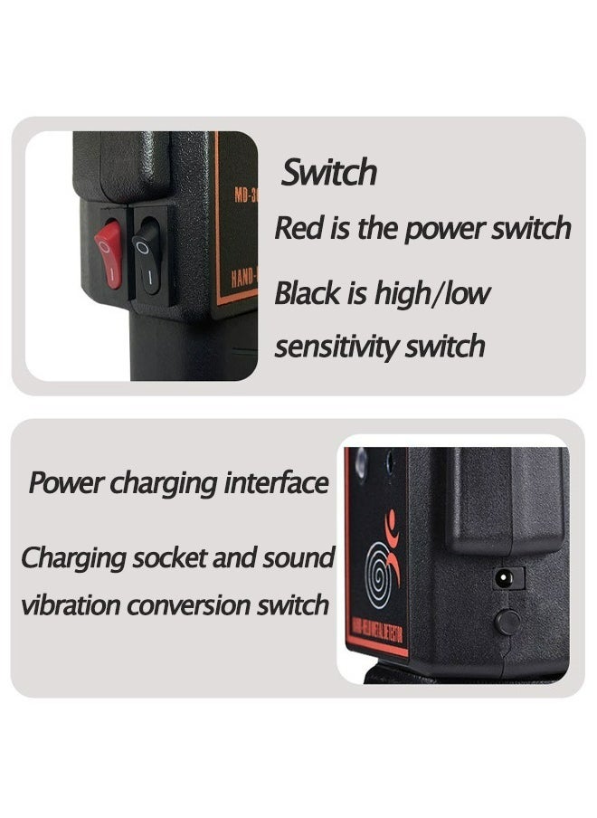 Gasin - Handheld Metal Detector Inspection Device For Railway Station And Airport Security Checks Black - Image 1