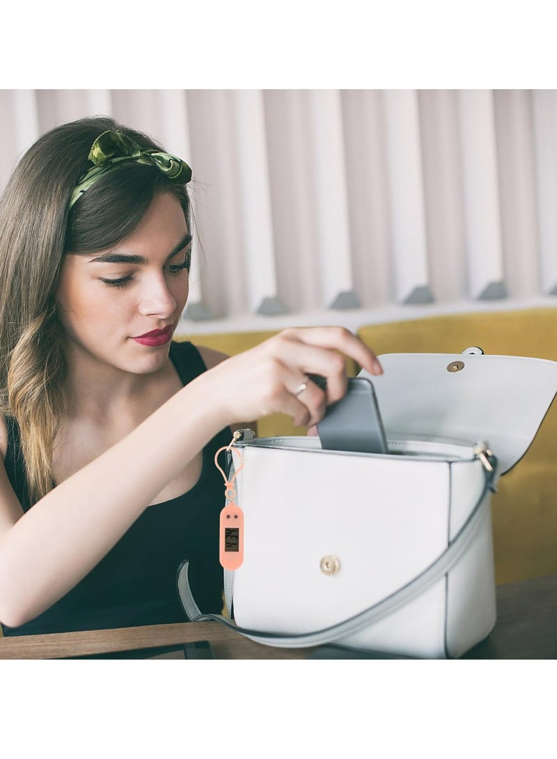 4 Pieces Keychain Pocket Watch - Mini Key Ring Digital Watch, Suitable for Children Student Exam Oval Small Wall Watch Creative Silent Exam Digital Electronic Watch - Image 3