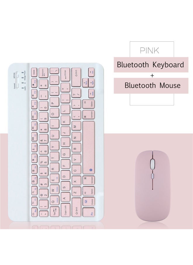 Wireless Bluetooth Keyboard Rechargeable Silent Ultra-thin Mini Computer Mobile Phone Tablet Laptop Keyboard Mouse Set-Color:10 Inch RGB Backlit Keyboard-white-Product Type:Upgraded Endurance Edition - Image 4