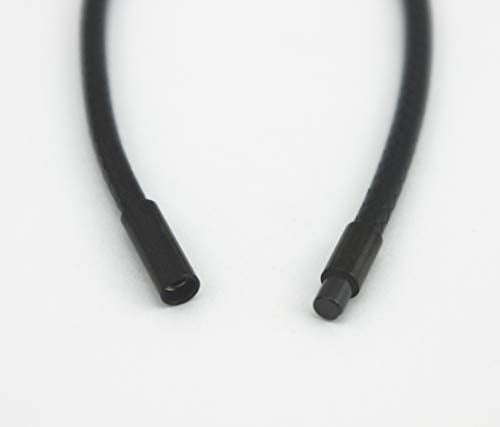 Glory Qin 2mm Black Wax Wire Leather Cord Chain Stainless Steel Rice Clasps Necklace Rope Chain 16 to 28 Inch (22 Inches) - Image 3