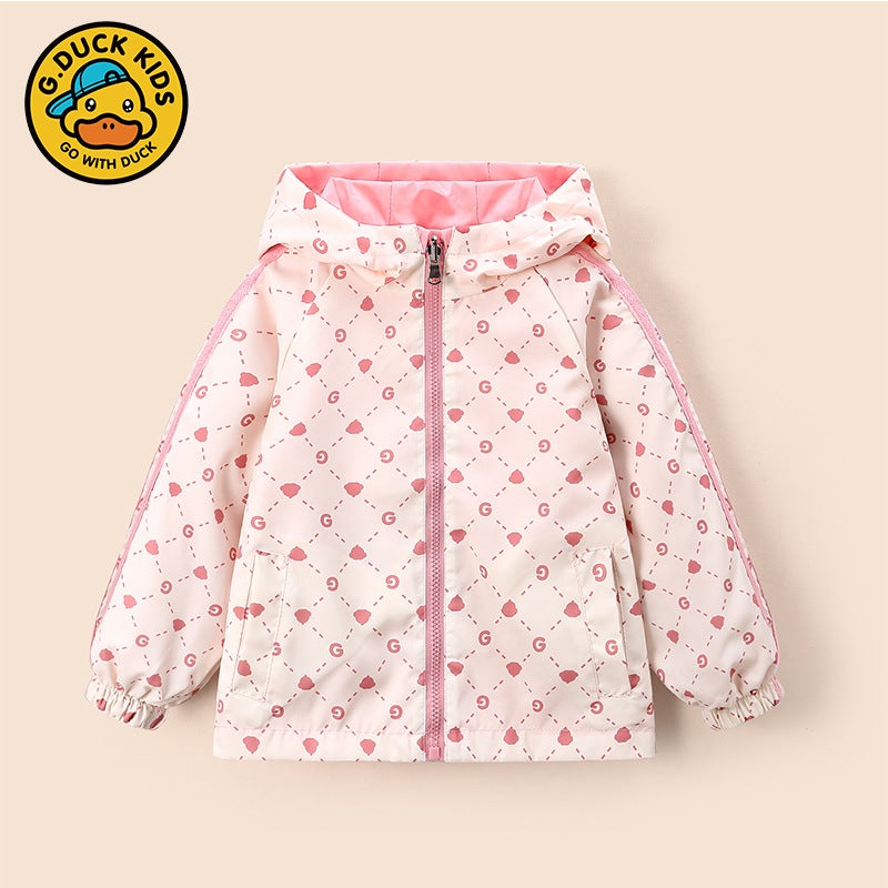 Little Yellow Duck Children'S Double-Sided Jacket Boys And Girls Baby Western Style Casual New Trendy Double-Sided Jacket - Image 1