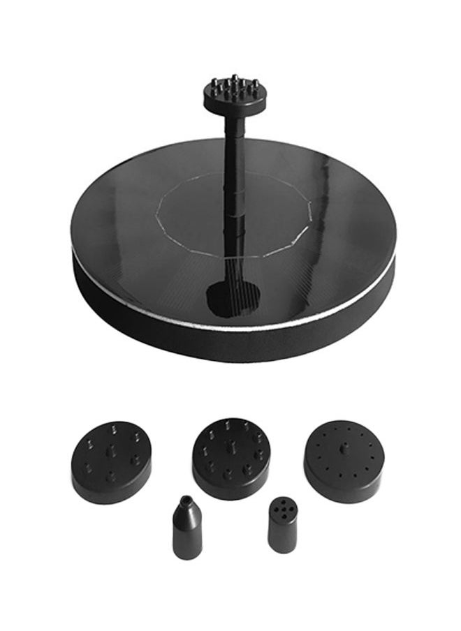 NIBEMINENT Solar Water Pump Round Small Pond Black  - Image 1