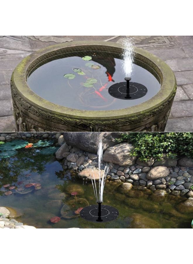 NIBEMINENT Solar Water Pump Round Small Pond Black  - Image 3
