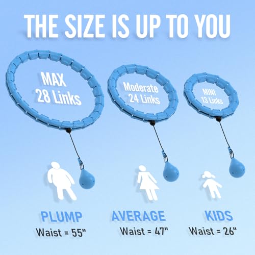 JKSHMYT Weighted Hula Circle Hoops for Adults Weight Loss, Infinity Fitness Hoop Plus Size 55 Inch, 28 Detachable Links, Exercise Hoop Suitable for Women and Beginners - Image 2