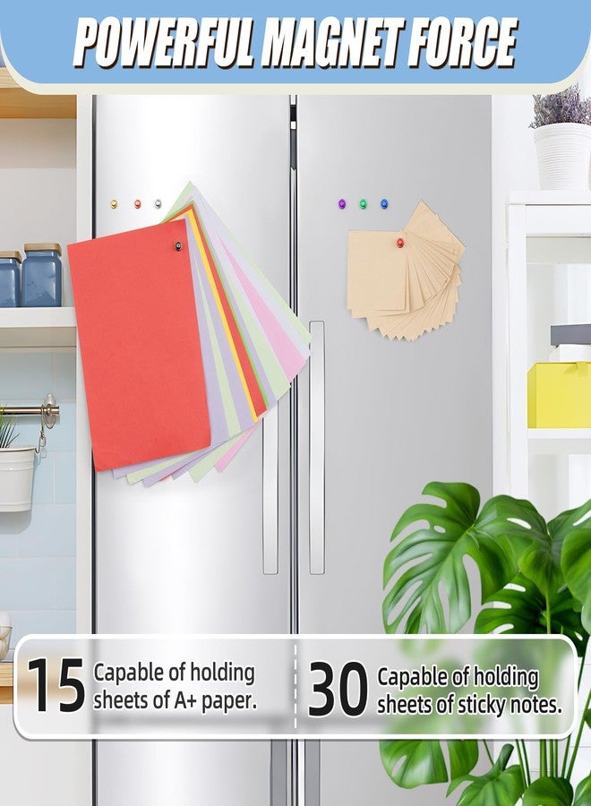 FINDMAG 16 Pack Magnetic Push Pins, Strong Fridge Magnets, Dry Erase Magnets for Whiteboard, Office, Locker Accessories, Classroom and Kitchen - Image 4
