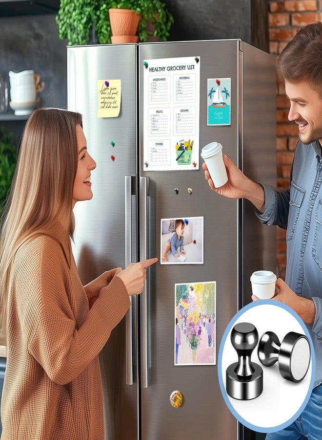FINDMAG 16 Pack Magnetic Push Pins, Strong Fridge Magnets, Dry Erase Magnets for Whiteboard, Office, Locker Accessories, Classroom and Kitchen - Image 5