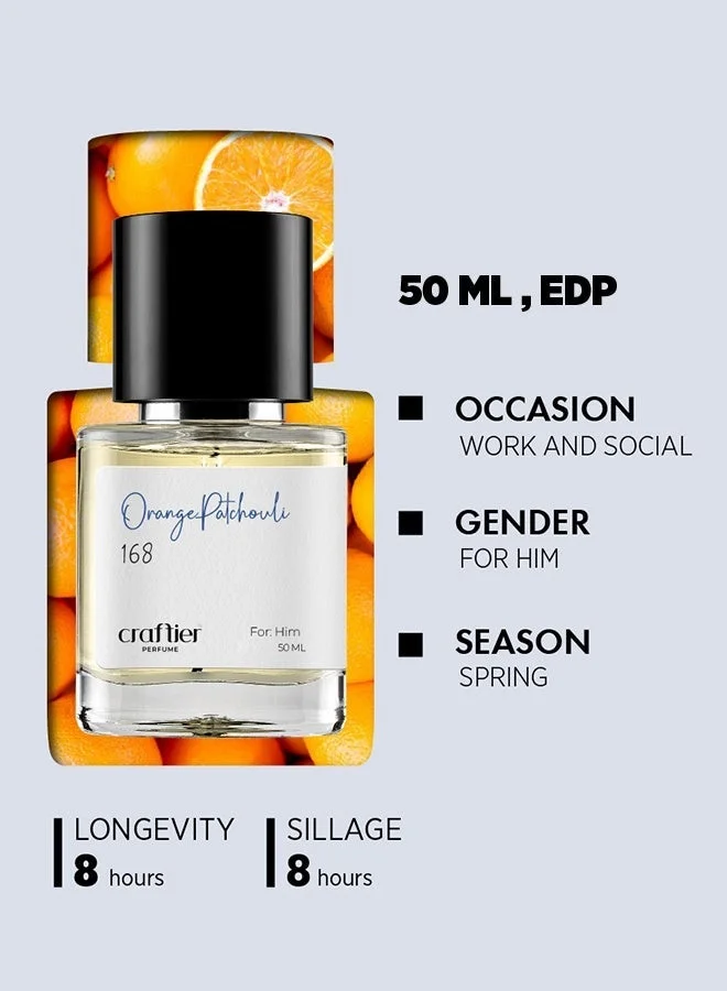 Craftier Perfume 50 ORANGE PATCHOULI - Inspired of-MYSLF LE PARFUM, Eau De Parfum for Men - 50ml, Long Lasting Ambery Fragrance Upto 8-12 Hrs, Travel Size Men's Perfume for Men | Best Price UAE
