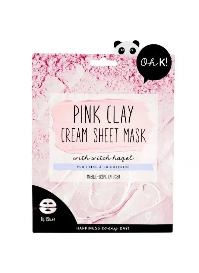 اوه كي Pink Clay & Witch Hazel Cream Sheet Mask