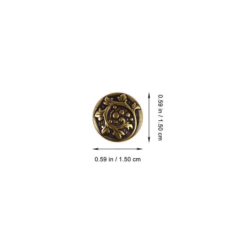 20 Vintage Round Shape Alloy Coat Buttons For Suits DIY Sewing Replacement Buttons Matte Gold Retro Style Dress Uniforms Blazers - Image 3