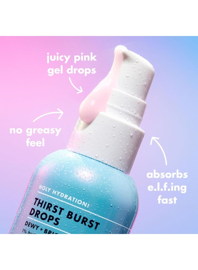 elf e.l.f. SKIN Holy Hydration! Thirst Burst Drops – Hydrating Serum with Hyaluronic Acid for Instant & Long-Term Radiant Skin, Vegan & Cruelty-Free - Image 2