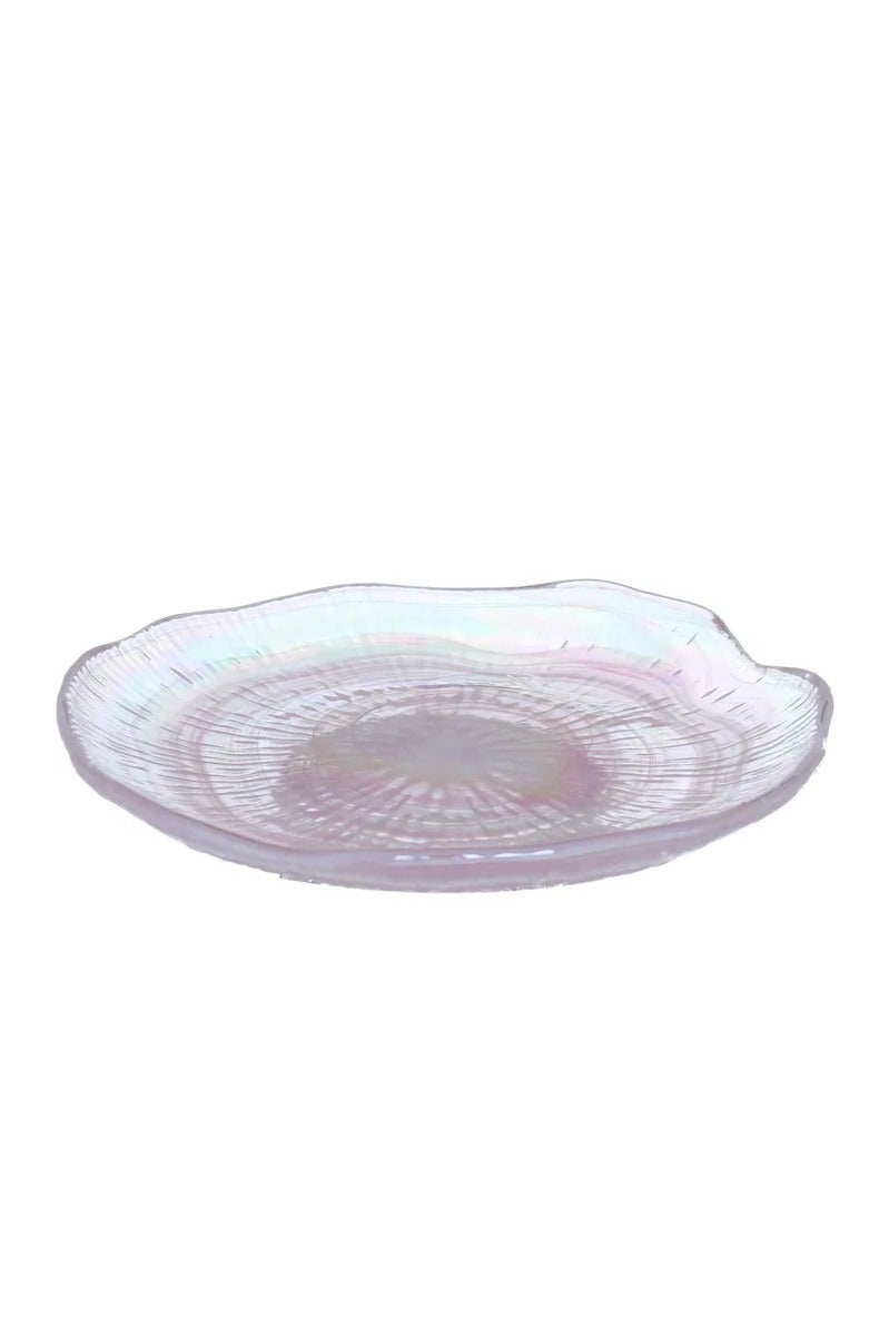 السيف غاليري صحن تقديم حلا زجاج السيف غاليري، 16×16×2 سم، دائري - متعدد الألوان - Image 2