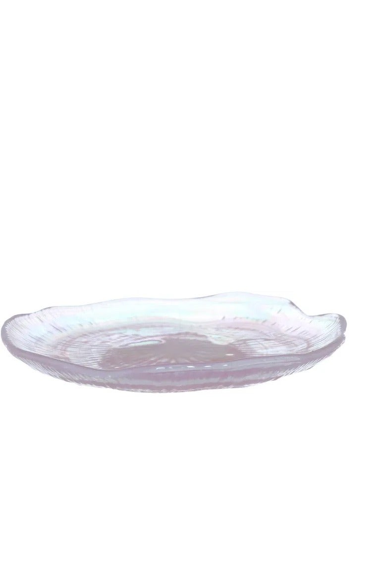 السيف غاليري صحن تقديم حلا زجاج السيف غاليري، 16×16×2 سم، دائري - متعدد الألوان - Image 3