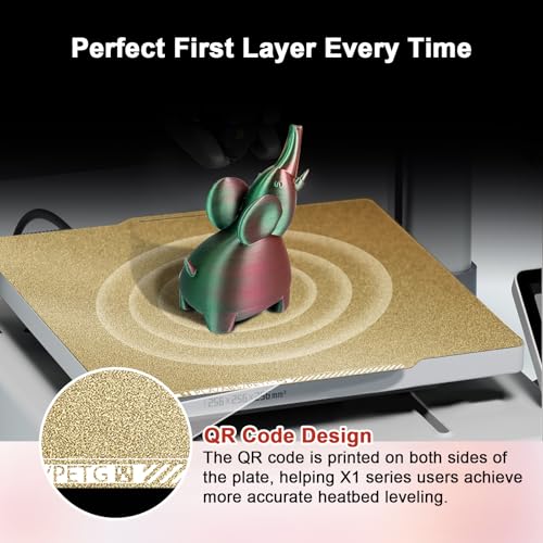 IdeaFormer-3D P1S A1 Textured PEI Build Plate with QR Code for Bambu Lab 256x256mm, Good Adhesion X1 X1C PEI Sheet PLA PETG ABS Spring Steel Bed Plate for Bambu Labs P2S P1P P1S A1 X1 Carbon - Image 3