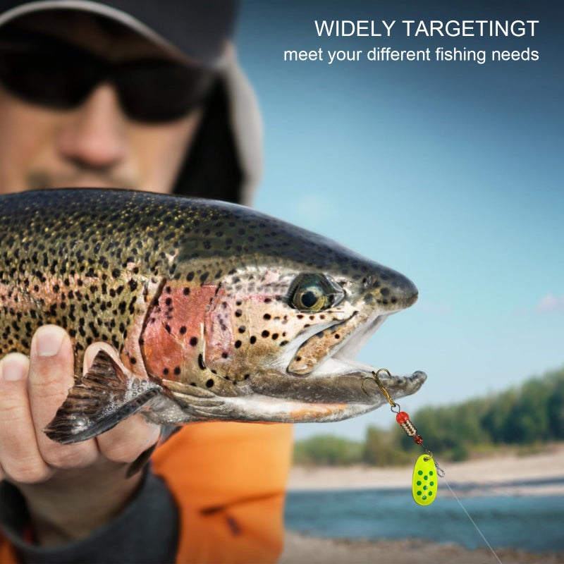 SANWEAL 10/15/16/20PCS Rooster Tail Fishing Lures â€“ High-Efficiency Trout Lures with Brass Spinner, Spinner Baits in Multiple Colors and Sizes - Image 4
