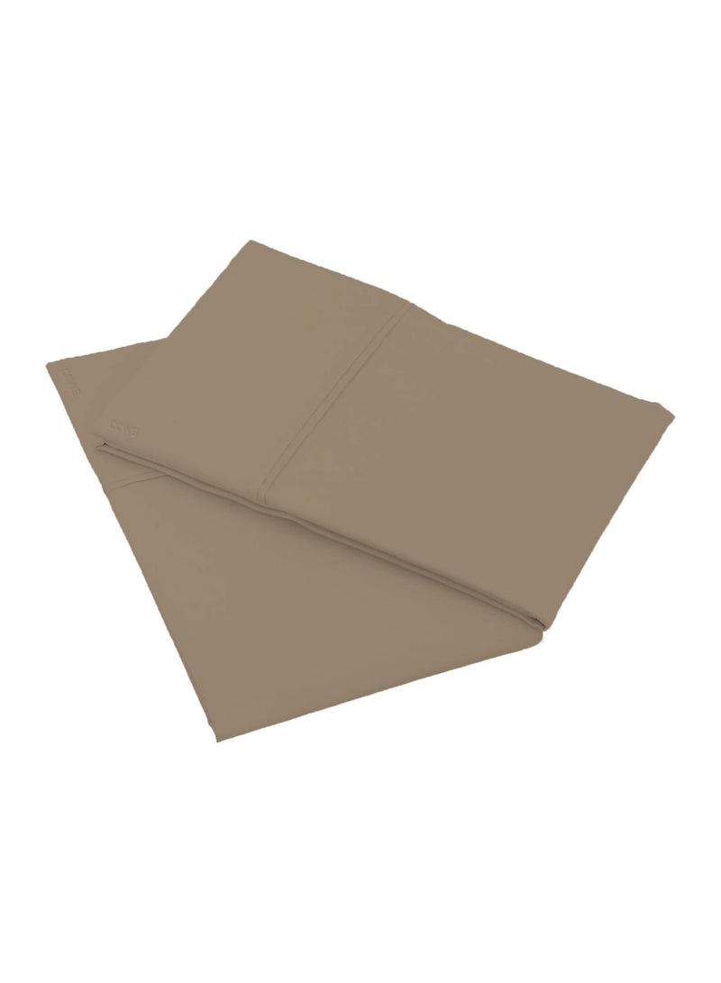 trendbeddingmart Trend Bedding Mart Oversize Pillowcase  Large Fit for Fluffiest including Pancake Pillow Luxury 100 Egyptian Cotton 600 Thread Count King Taupe - Image 2