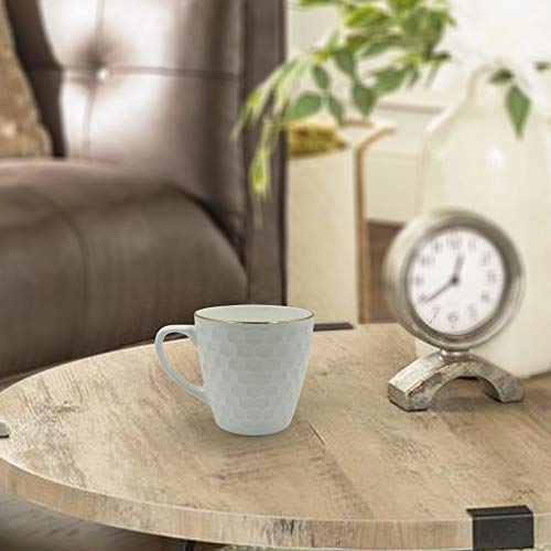 LVOOK CTPL Bone China Coffee Mug with Golden Outline- Pack of 6, 160 ML - Image 5