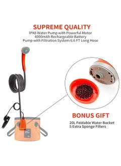Generic Portable Camping Shower – Outdoor/Indoor Water Shower for Travel, Beach, Swimming, and Pets | Eco-Friendly and Compact Design  - Image 4