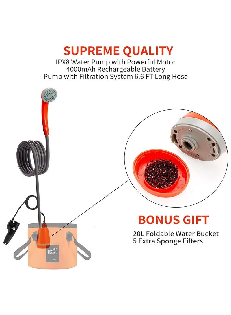 Portable Camping Shower – Outdoor/Indoor Water Shower for Travel, Beach, Swimming, and Pets | Eco-Friendly and Compact Design - Image 4