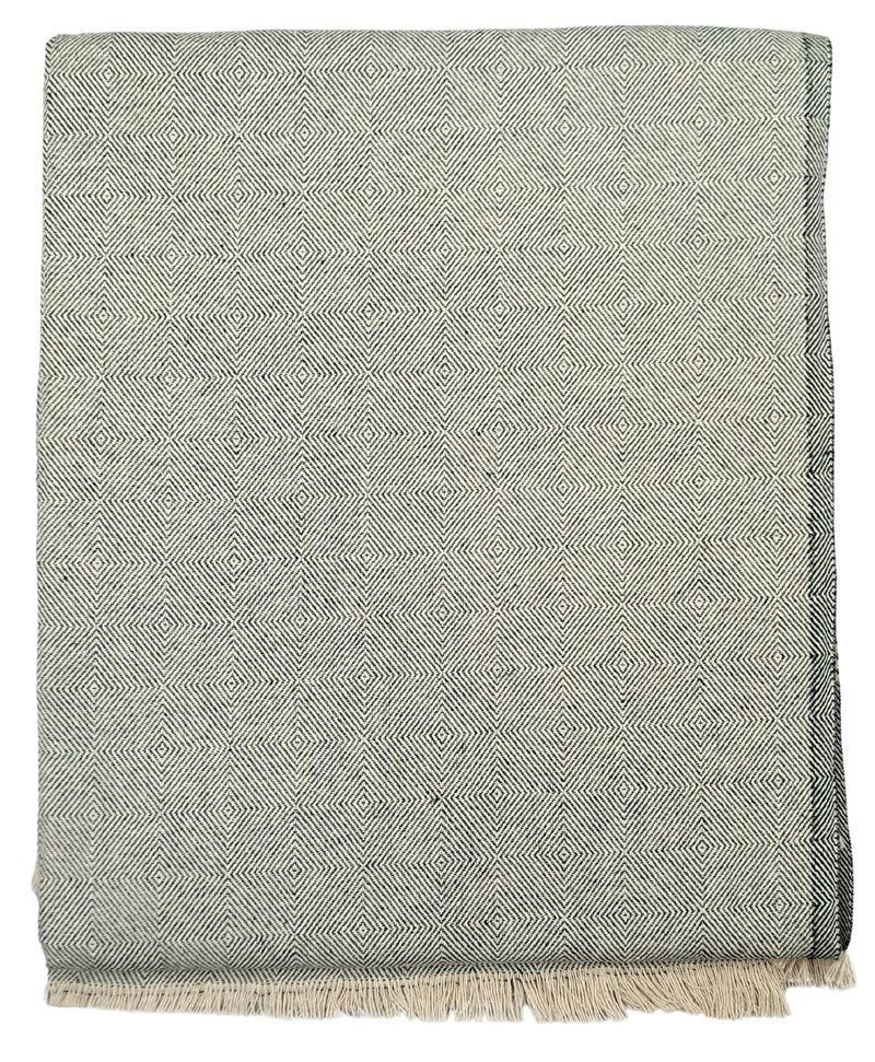 Arvore Bunkaar Plain Pure Handloom Khes - 100% Desi Thick and Heavy Cotton Khes/Summer Blanket/Chadar/Yoga Blanket (Wavy Dark Green)-100 TC - Image 4
