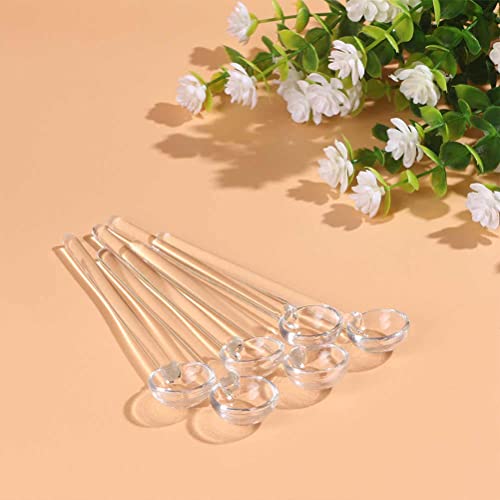 BOHEM'S Demitasse Espresso Spoons, Mini Coffee Spoon, 4.33 Inches Glass Small Spoons for Tea, Stirring Rod Mixing Spoon, Set of 6 (clear 2) - Image 2