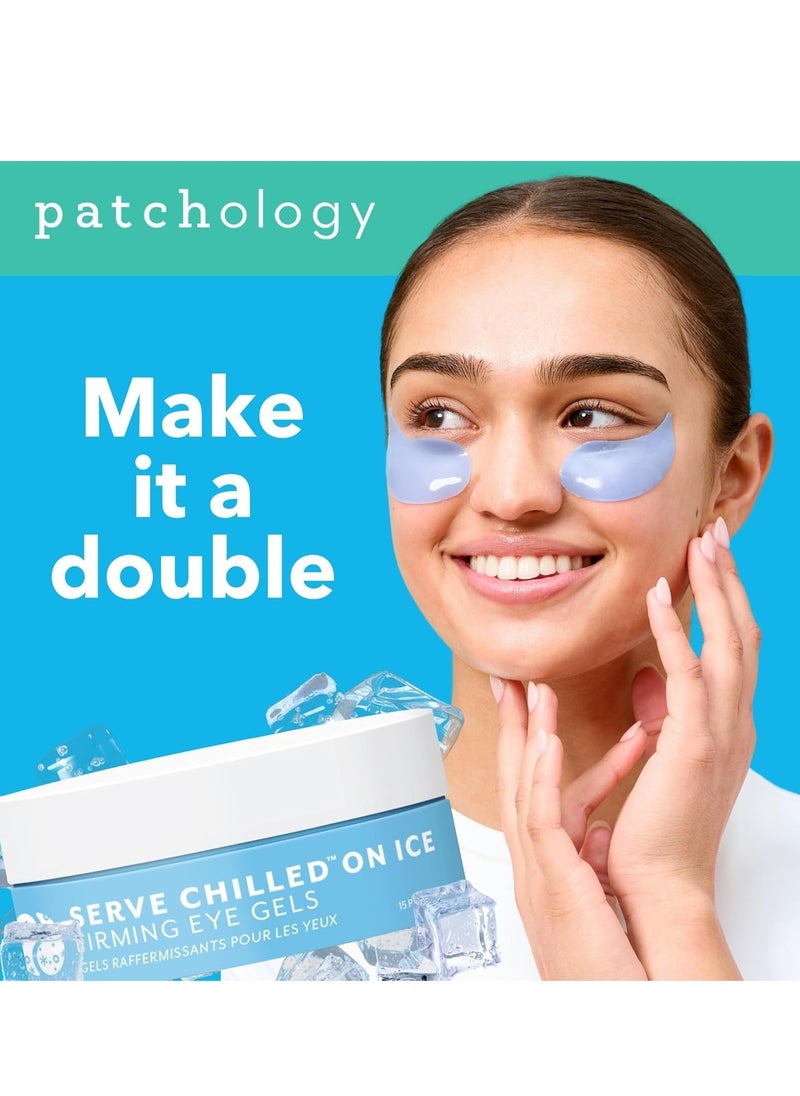 Patchology Patchology Iced Cooling Under Eye Mask Patches with Peptides, Cloudberry Oil and Bakuchiol. Cool eye gels to firm skin and soothe, reduce fine lines and under eye bags - by Patchology - 15 Pair Jar  - Image 2