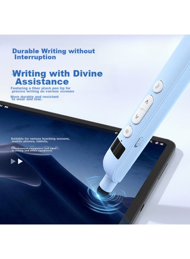 Oubai T10s Retractable Teaching Pointer, Ppt Page Turner, Multifunctional Laser Pointer For Teachers, Compatible With Seewo Whiteboard Touchscreen Presentation, With Countdown Function And Writing Ability, Blue Red Light - Image 4