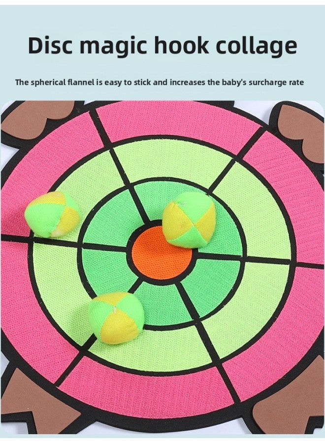 Children's Darts Sticky Ball Sticky Ball Throwing Sticky Target Ball Outdoor Parent-child Toy Indoor Suction Cup Sticky Ball Throwing Ball-Color:Miss Medium Goat With 3 Small Ball Diameter 26cm - Image 3