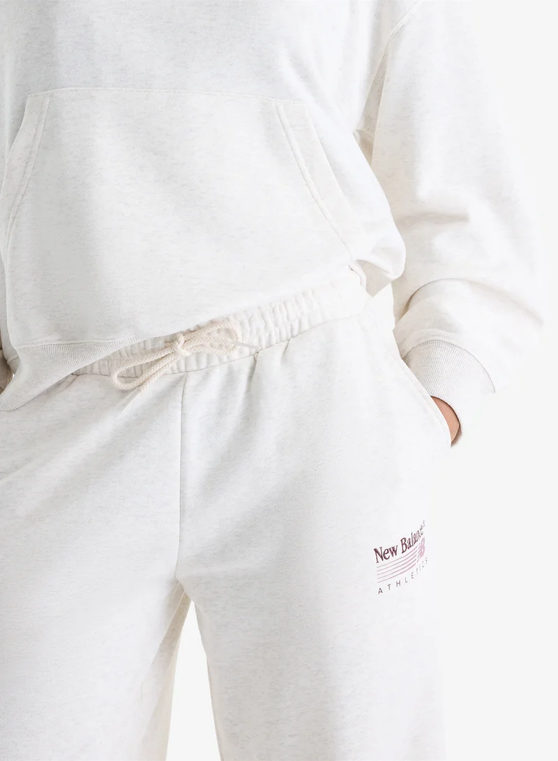 New Balance LINEN HEATHER (LIT) Trackside French Terry Sweatpants for Women | Best Price UAE