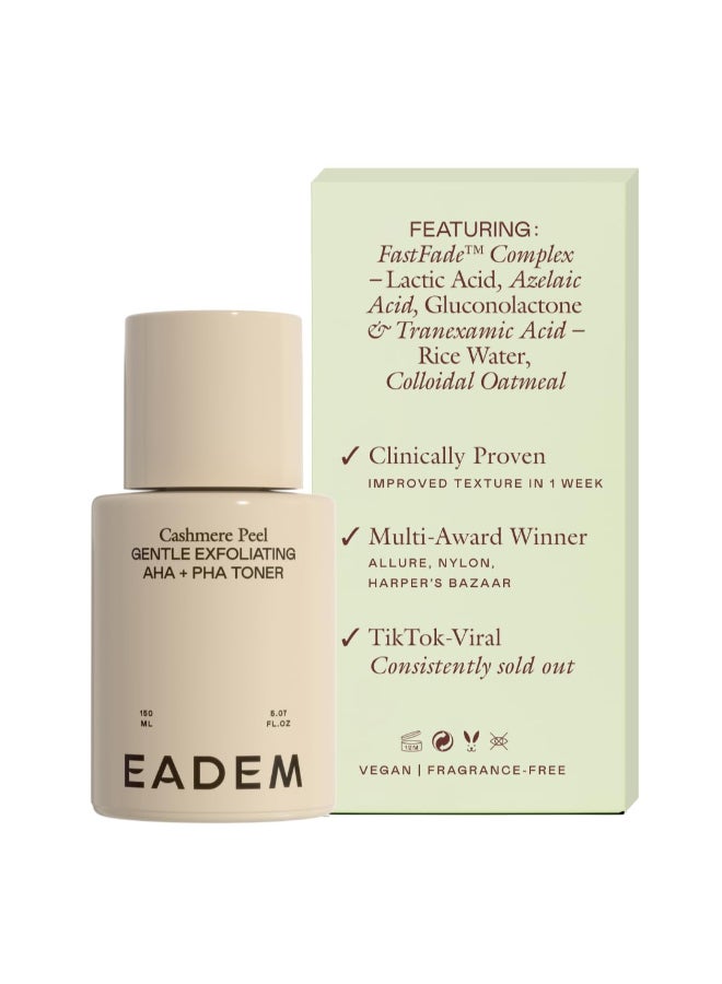 EADEM Gentle Exfoliating AHA PHA Toner Milky Rice Toner Exfoliant with Lactic Azelaic Tranexamic Acid Rice Water AHA Exfoliator Pore Minimizer for Face and Body 50 oz Cashmere Peel - Image 2