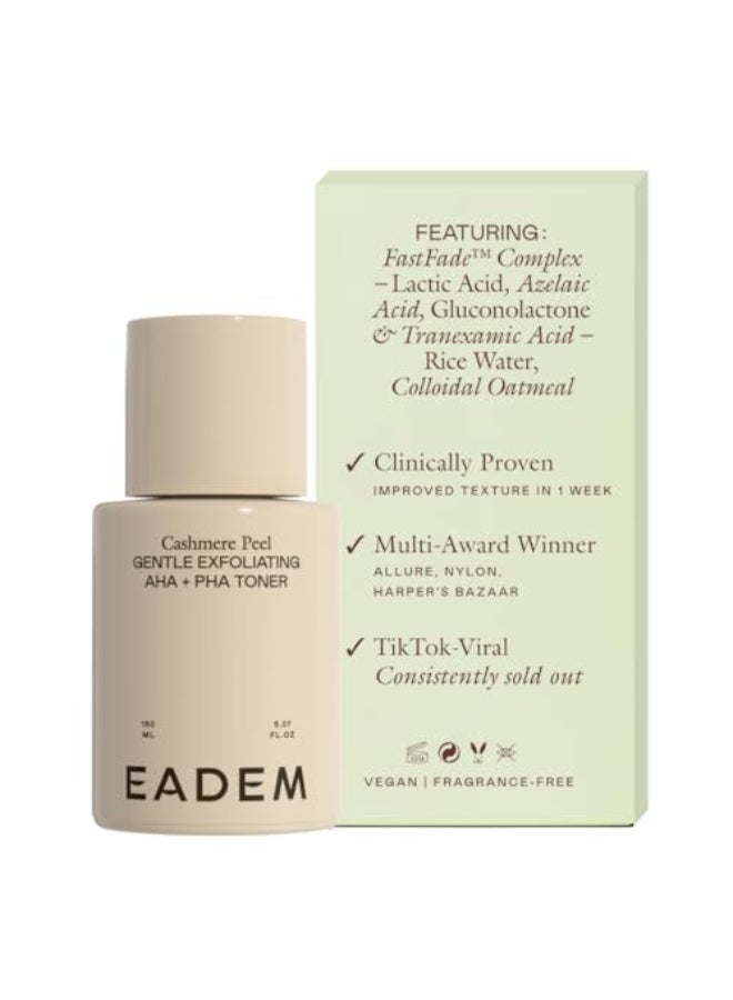 EADEM Gentle Exfoliating AHA PHA Toner Milky Rice Toner Exfoliant with Lactic Azelaic Tranexamic Acid Rice Water AHA Exfoliator Pore Minimizer for Face and Body 50 oz Cashmere Peel - Image 1
