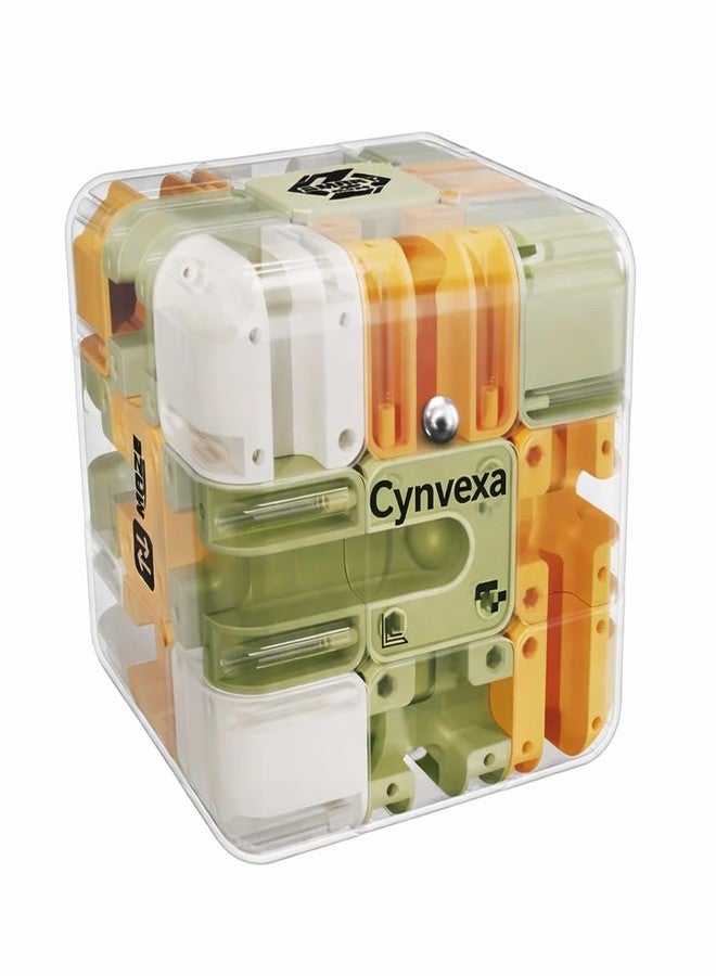 CYNVEXA Magic Cube 3DMaze Puzzle Toy Rolling Ball Labyrinth Game, Brain Teaser for Kids & Adults, Improves Focus, Memory & Problem Solving Skills, Portable Stress Relief Educational Gift - Image 1