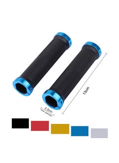 Kework Bike Grips, Double Locking Bike Bicycle Mountain Bike Handlebar Grips, Include 2 Handlebar Caps, Aluminum Alloy Lock Ring (Red)  - Image 4
