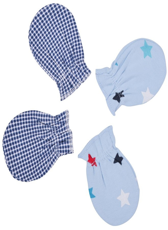 NAVYZONE Navy Zone Baby Elastic Mittens, Hand Gloves (Cotton Hosiery) for New Born Baby 0-12 Months (Pack of 2) - Image 5