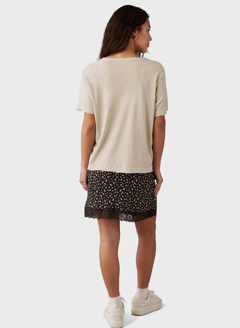 American Eagle Crew Neck Printed T-Shirt