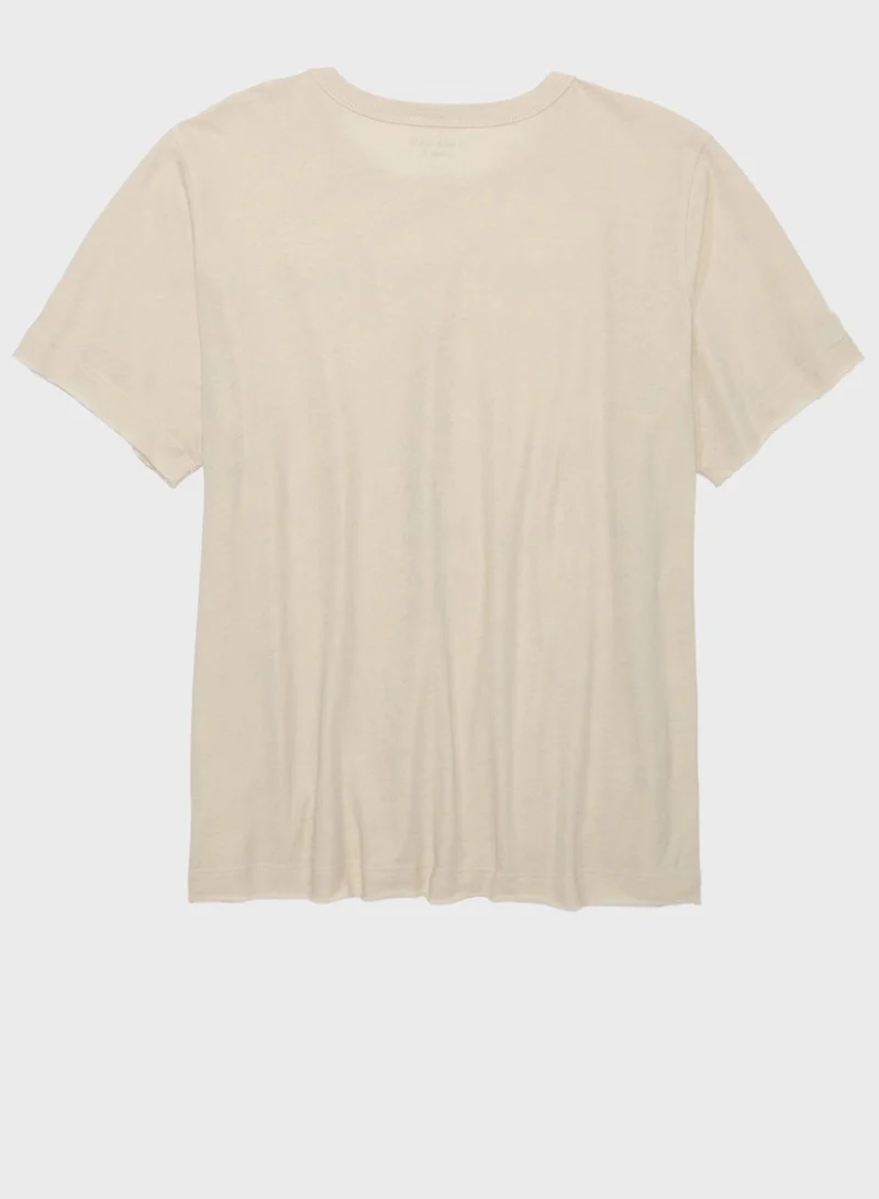 American Eagle Crew Neck Printed T-Shirt