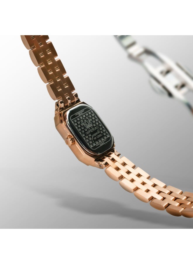 IMPERIAL Women's Rose Gold Stainless Steel Watch, Green MOP Dial, Y121 Movement, Butterfly Clasp, 3ATM Watch for Women | IMP.GZ8692L9013 - Image 4
