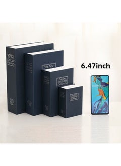 Generic Small Cash Box Piggy Bank Children's Household Storage Book Safe Code Box With Lock Small Lock-Color:Large Key Blue Upgraded Thickened Steel Plate  - Image 5