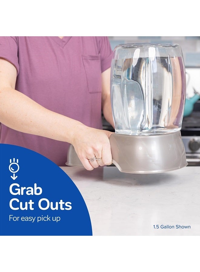 Petmate Pet Cafe Waterer Cat and Dog Water Dispenser, pearl silver gray, 0.25 GAL (24436) - Image 5