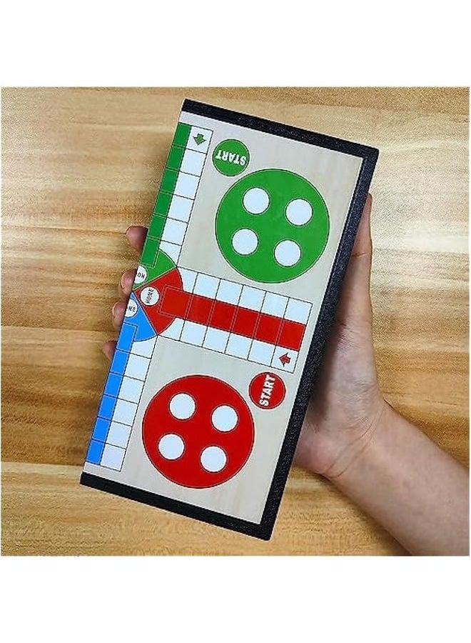 Magnetic Ludo Travel Board Game Set, Folding Design and Light-Weight, Gift for Kids Adults (8 inches) - Image 3