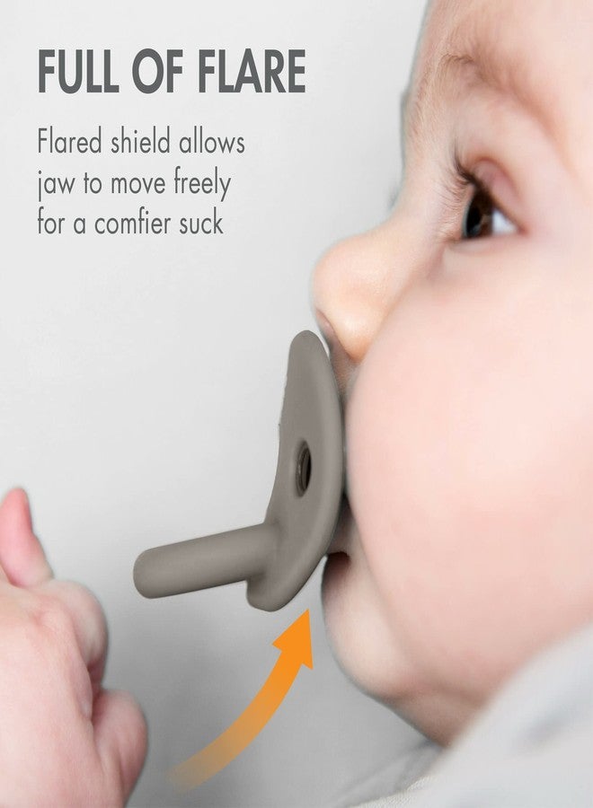 Boon Jewl Silicone Orthodontic Pacifier - Baby Pacifier with Soothing Gem Shaped Nipple - Comfortable Newborn Pacifiers Support Natural Oral Muscular Development - Neutral - 2 Count - 0+ Months - Image 5