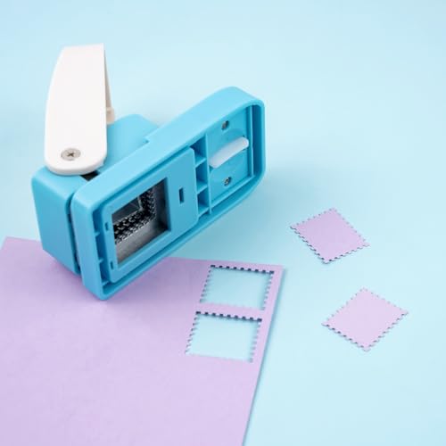 CYFUN DESIGN Stamp Puncher, Stamp Punch, Postage Stamps Punch, 1X0.8inch Rectangular Stamps Cutout Punches, Lever Paper Punches for Crafting, Square Craft Hole Puncher for Paper Crafts DIY Scrapbooking Journaling - Image 5