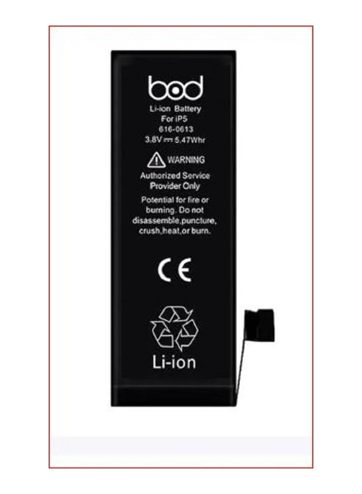BOD 1440 mAh Battery For IPhone 5 Black - Image 2