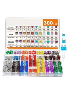 MVAQKLM  Car Fuse Assortment Kit, 160 Mini Blade Fuses Automotive + 90 Standard Auto Fuses + 50 Micro Fuse + Fuse Puller, for Car/RV/Truck/Motorcycle(2Amp 3A 5A 7.5A 10A 15A 20A 25A 30A 35A 40A)  - Image 1