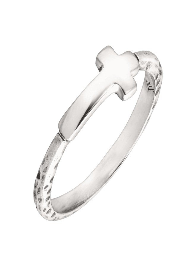 Silpada 'Simplex Cross' Horizontal Cross Textured Ring in Sterling Silver, Size 8, Size 8 - Image 2