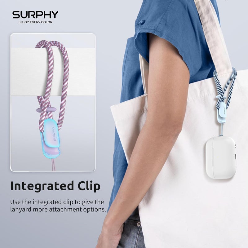 SURPHY 2 Pack Lanyard, Phone Strap, Adjustable with Two-Color Braided - Image 4