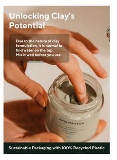 AROMATICA AROMATICA Tea Tree Pore Purifying Clay Mask 2% Niacineamide + 45% Clay - Deep Cleansing Mask for Pore-Purifying - Vegan & Cruelty-Free - Natural Ingredients with food grade tea tree oil  - Image 5