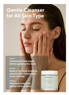 AROMATICA AROMATICA Tea Tree Pore Purifying Clay Mask 2% Niacineamide + 45% Clay - Deep Cleansing Mask for Pore-Purifying - Vegan & Cruelty-Free - Natural Ingredients with food grade tea tree oil  - Image 3
