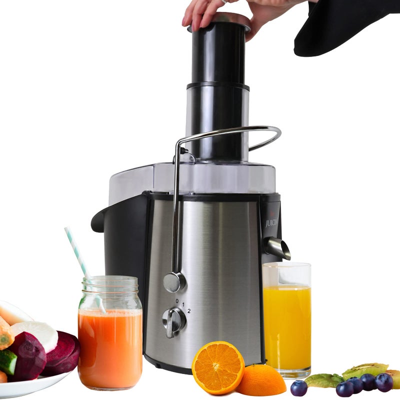 TOTAL Chef Total Chef juicer  Wide Mouth 2 Speed Centrifugal Juice Extractor Machine Fruit Juguera Press For Vegetable Wheatgrass Fresh Drink Of Orange Pomegranate Frutas Jugos Maker Easy To Clean Jar 