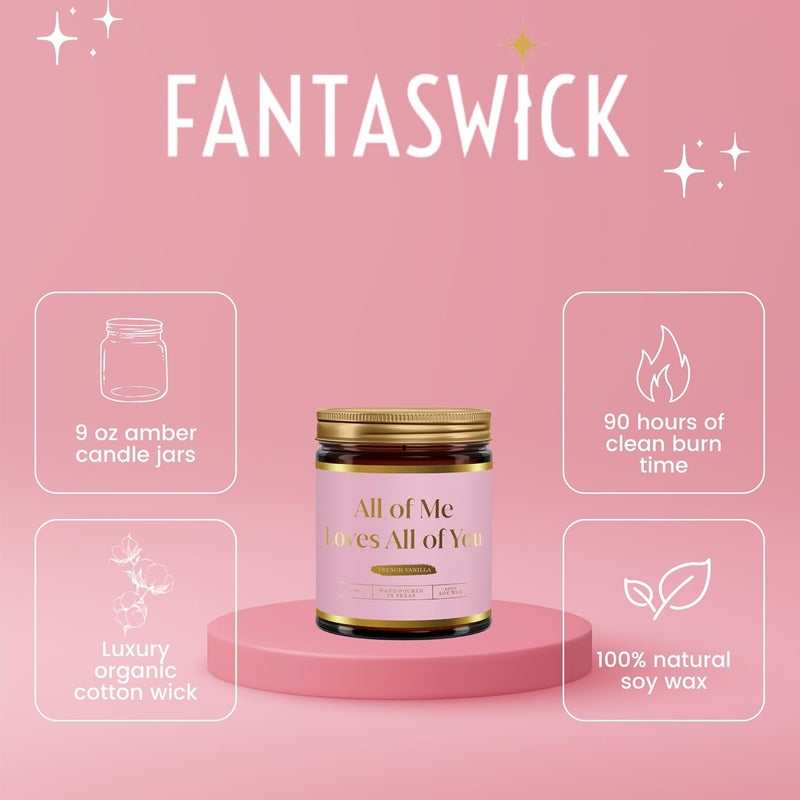Fantaswick شمعة معطرة | شمع جوز الهند والصويا الطبيعي 100% | 9 أونصة | كل مني - Image 4