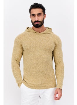 Civil Society Men Heather Long Sleeves Hoodie, Gold  - Image 1